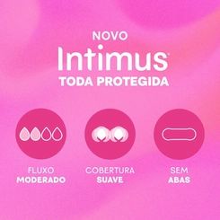 Absorvente Intimus Toda Protegida Cobertura Suave Sem Abas com 8 unidades