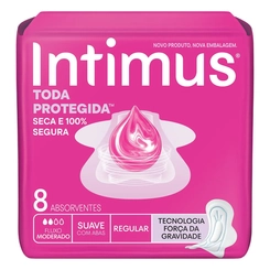 Absorvente Intimus Toda Protegida sem abas seca com 8 unidades