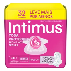 Absorvente Intimus Toda Protegida Cobertura Seca Com Abas 32 unidades