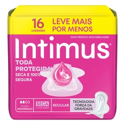 Absorvente Intimus Toda Protegida Cobertura Seca com Abas 16 unidades