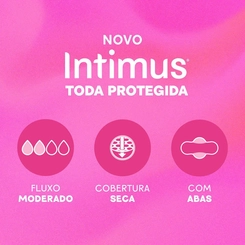 Absorvente Intimus Toda Protegida Cobertura Seca com Abas 16 unidades