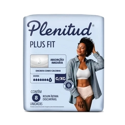 Roupa Íntima Plenitud Plus Fit para Incontinência G/XG 8 Unidades