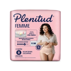 Roupa Íntima Plenitud Femme para Incontinência P/M 8 Unidades