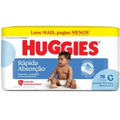 FRALDA HUGGIES RÁPIDA ABSORÇÃO G C/78