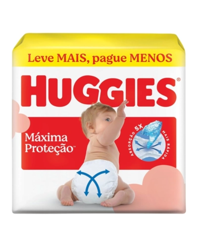 FRALDA HUGGIES MÁXIMA PROTEÇÃO MEGA TAMANHO XXG 26 UNIDADES