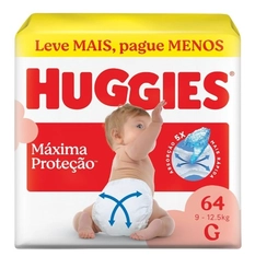 FRALDA HUGGIES MAXIMA PROTEÇÃO G C/64