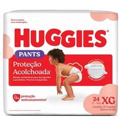 FRALDA HUGGIES PROTECAO ACOLCHOADA MEGA TAMANHO XG 24 UNIDADES