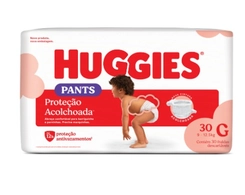 FRALDA HUGGIES PROTECAO ACOLCHOADA MEGA TAMANHO G 30 UNIDADES