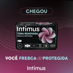 Absorvente Intimus Noturno Toda Renovada Suave com Abas com 14 unidades