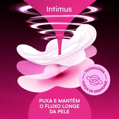 Absorvente Intimus Noturno Toda Protegida Cobertura Suave Com Abas 16 unidades