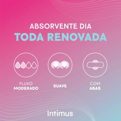 Absorvente Intimus Toda Renovada Suave Com Abas 28 unidades