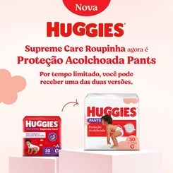 FRALDA HUGGIES PANTS PROTEÇÃO ACOLCHOADA M C/72