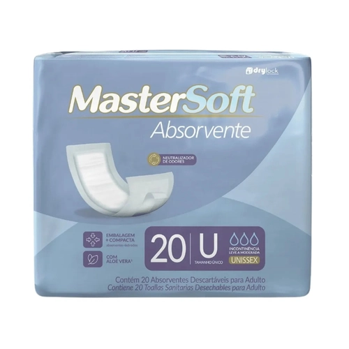 ABSORVENTE MASTER SOFT DRYLOOK UNISSEX 20 UNIDADES
