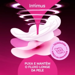 ABSORVENTE INTIMUS GEL NOTURNO COM ABAS SECA 8 UNIDADES