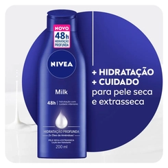 LOCAO HIDRATANTE NIVEA BODY MILK PELE EXTRA SECA 200ML