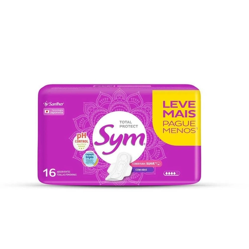 ABSORVENTE SYM SUAVE COM ABAS L16 P14