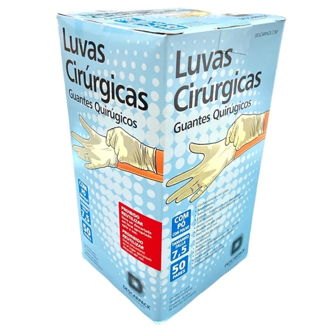 Luvas Cirurgica Esteril C Po Medix Tam Par Luvas Cirurgica