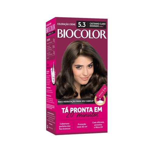 TINTURA BIOCOLOR 5.3 CAST CLARO DOURADO MINI - TINTURA BIOCOLOR 5.3 ...