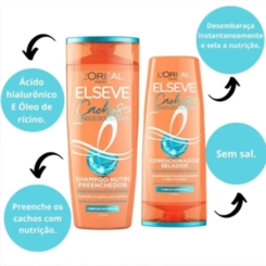 KIT ELSEVE CACHOS LONGOS DOS SONHOS SHAMPOO 375ML + CONDICIONADOR 170ML