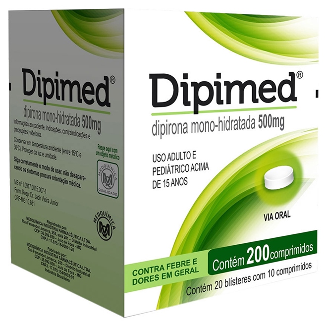 DIPIMED 500MG 10 CPR (20) MEDQUIMICA - DIPIMED 500MG 10 CPR (20 ...