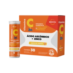 POLITAMINICO BEM VITA VITAMINA C + ZINCO EFERVESCENTE LARANJA 30 COMPRIMIDOS UNIFABRA