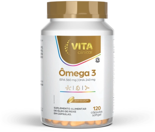 VITA CLINICAL ÔMEGA 3 EPA 360 DHA 240MG 120 CÁPSULAS