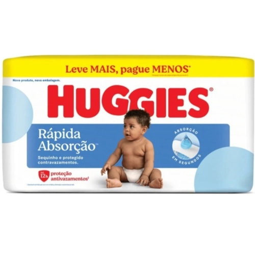 FRALDA HUGGIES RÁPIDA ABSORÇÃO MEGUINHA XXG COM 28 UNIDADES