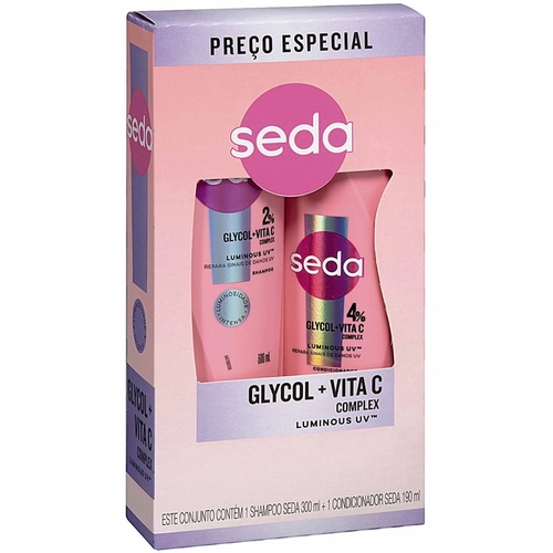 KIT SEDA SHAMPO 300ML + CONDICIONADOR 190ML LUMIN UV