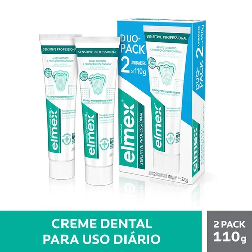 CREME DENTAL ELMEX SENSITIVE PROFESSIONAL 110G 2 UNIDADES