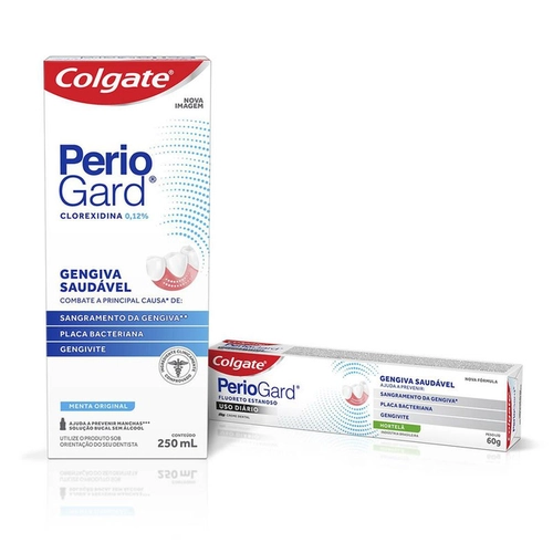 KIT ANTI SEPTICO BUCAL COLGATE PERIOGARD 250ML+CREME DENTAL 60G