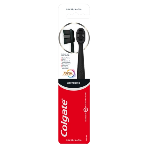 ESCOVA DENTAL COLGATE TOTAL WHITENING 2 UNIDADES