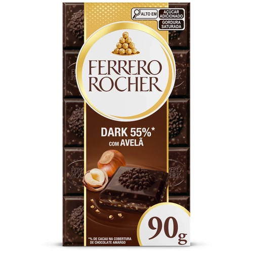 BARRA DE CHOCOLATE FERRERO ROCHER DARK 90G
