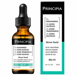 KIT TRIO PRINCIPIA ANTIACNE NIACINAMIDA 30ML + ACIDO MANDELICO 30ML + MIX-01 30ML