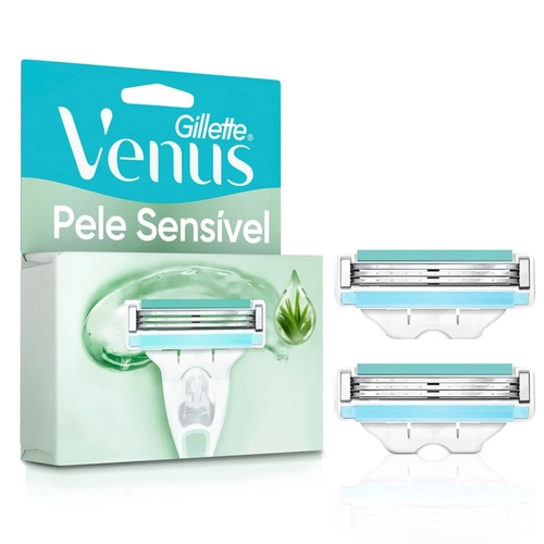 CARGA GILLETTE VENUS PELE SENSIVEL C/2
