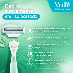 CARGA GILLETTE VENUS PELE SENSIVEL C/2