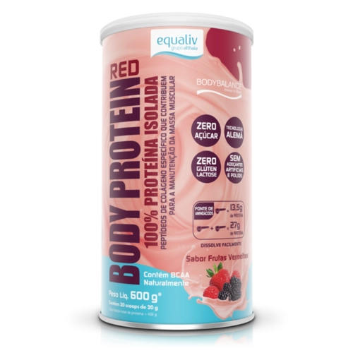 Body Protein Red Equaliv Sabor Frutas Vermelhas 600g