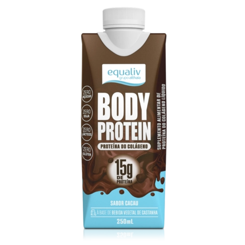 Body Protein Colageno Equaliv Sabor Cacau 250ml