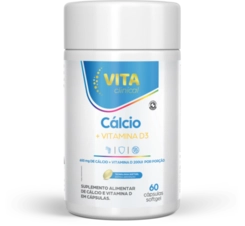 VITAMINA VITA CLINICAL CÁLCIO + VITAMINA D 60 CAPSULAS