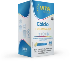 VITAMINA VITA CLINICAL CÁLCIO + VITAMINA D 60 CAPSULAS