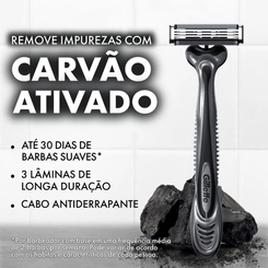 BARBEADOR GILLETTE PRESTOBARBA3 CARVAO ATIVADO LV8