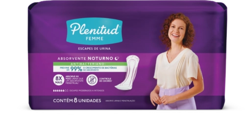 ABSORVENTE PLENITUD FEMME NOTURNA 8 UNIDADES