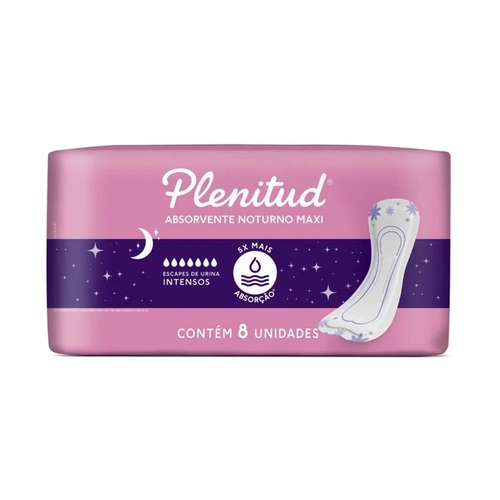Absorvente Feminino Plenitud Femme Noturno Maxxi Intenso Sem Abas 8 unidades