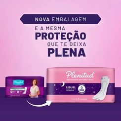 Absorvente Feminino Plenitud Femme Noturno Maxxi Intenso Sem Abas 8 unidades