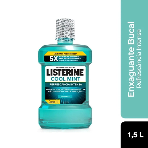 SOLUCAO BUCAL LISTERINE COOL MINT 1500ML LEVE MAIS PAGUE MENOS
