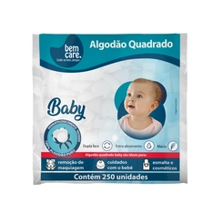 ALGODAO BEM CARE QUADRADINHO 250UN