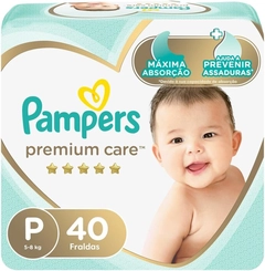 FRALDA PAMPERS PREMIUM CARE TAMANHO P 40 UNIDADES