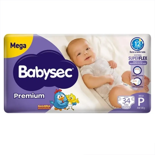 FRALDA BABYSEC PREMIUM MEGA P C/34