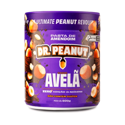 PASTA DE AMENDOIM PRO DR PEANUT AVELÃ 600G
