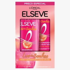 KIT ELSEVE LISO DOS SONHOS SHAMPOO 375ML + CONDICIONADOR 170ML