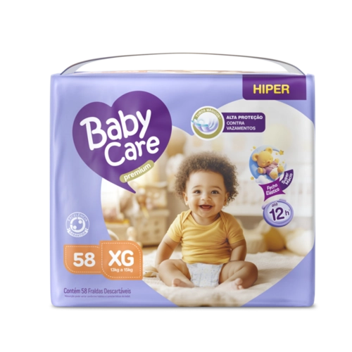 FRALDA BABY CARE HIPER XG C/58